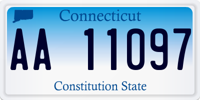 CT license plate AA11097