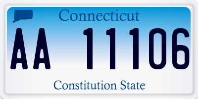 CT license plate AA11106