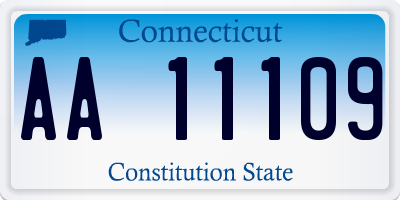 CT license plate AA11109