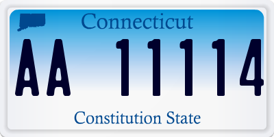 CT license plate AA11114