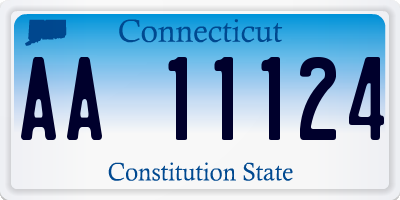 CT license plate AA11124