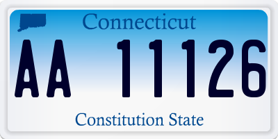 CT license plate AA11126