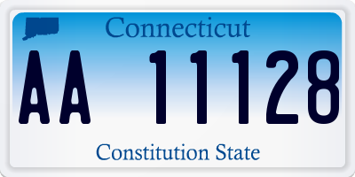 CT license plate AA11128