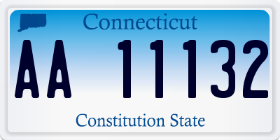 CT license plate AA11132