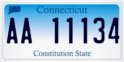 CT license plate AA11134