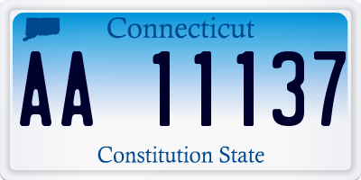 CT license plate AA11137