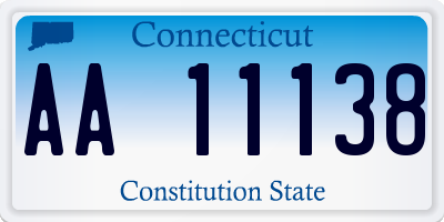 CT license plate AA11138