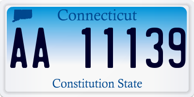 CT license plate AA11139