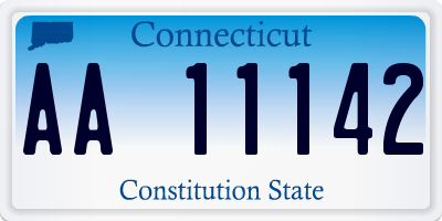 CT license plate AA11142