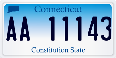 CT license plate AA11143