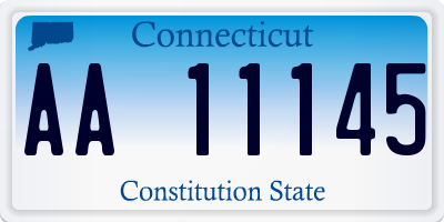 CT license plate AA11145