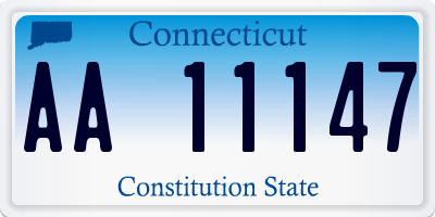 CT license plate AA11147