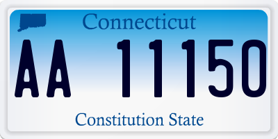 CT license plate AA11150