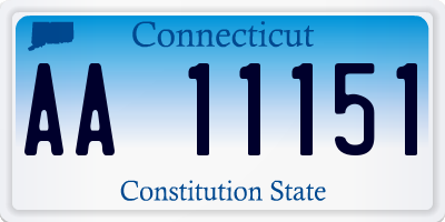 CT license plate AA11151