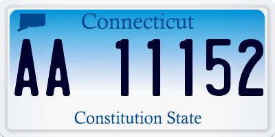 CT license plate AA11152