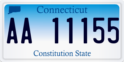 CT license plate AA11155