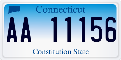 CT license plate AA11156