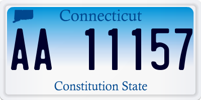 CT license plate AA11157