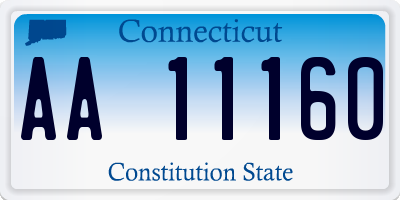 CT license plate AA11160