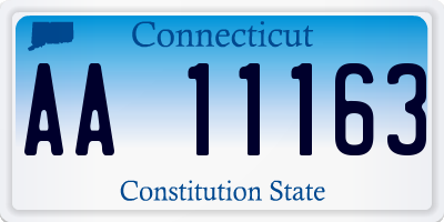 CT license plate AA11163