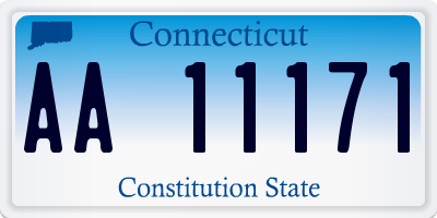 CT license plate AA11171