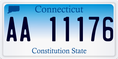 CT license plate AA11176