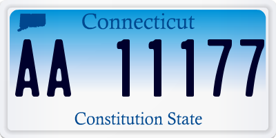 CT license plate AA11177