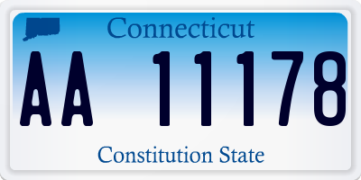 CT license plate AA11178