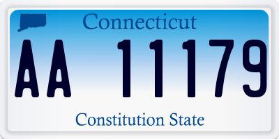 CT license plate AA11179