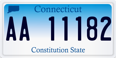 CT license plate AA11182