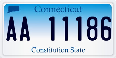 CT license plate AA11186