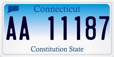 CT license plate AA11187