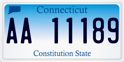 CT license plate AA11189