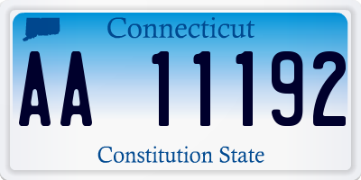 CT license plate AA11192