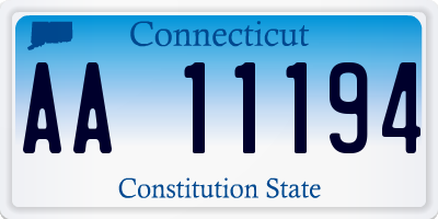 CT license plate AA11194