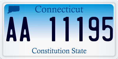 CT license plate AA11195