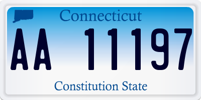 CT license plate AA11197