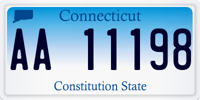 CT license plate AA11198