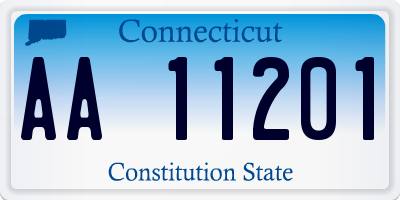 CT license plate AA11201