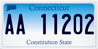 CT license plate AA11202