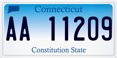 CT license plate AA11209