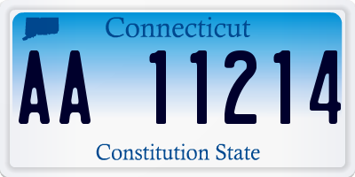 CT license plate AA11214