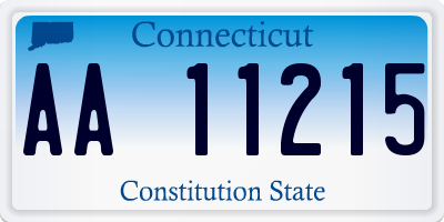 CT license plate AA11215