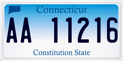 CT license plate AA11216