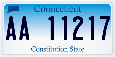 CT license plate AA11217