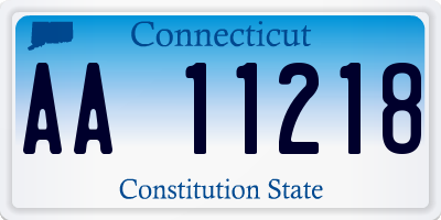 CT license plate AA11218