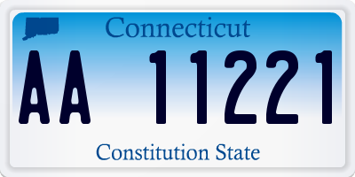 CT license plate AA11221