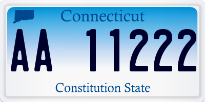 CT license plate AA11222