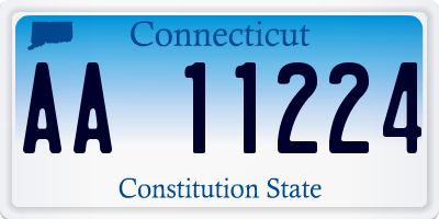 CT license plate AA11224
