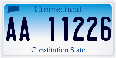 CT license plate AA11226